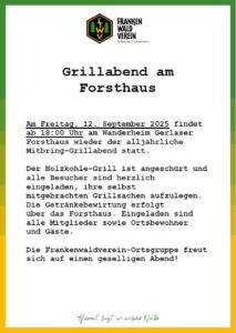 Grillabend am Gerlaser Forsthaus
